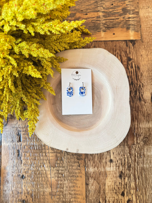 Athena Tile Motif Hoops