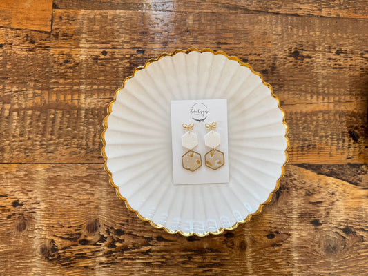 Charlotte Gold Double Hex's