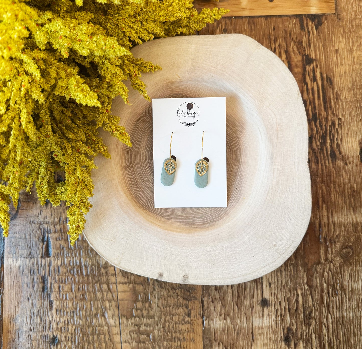 Evelyn Leaf Hoops